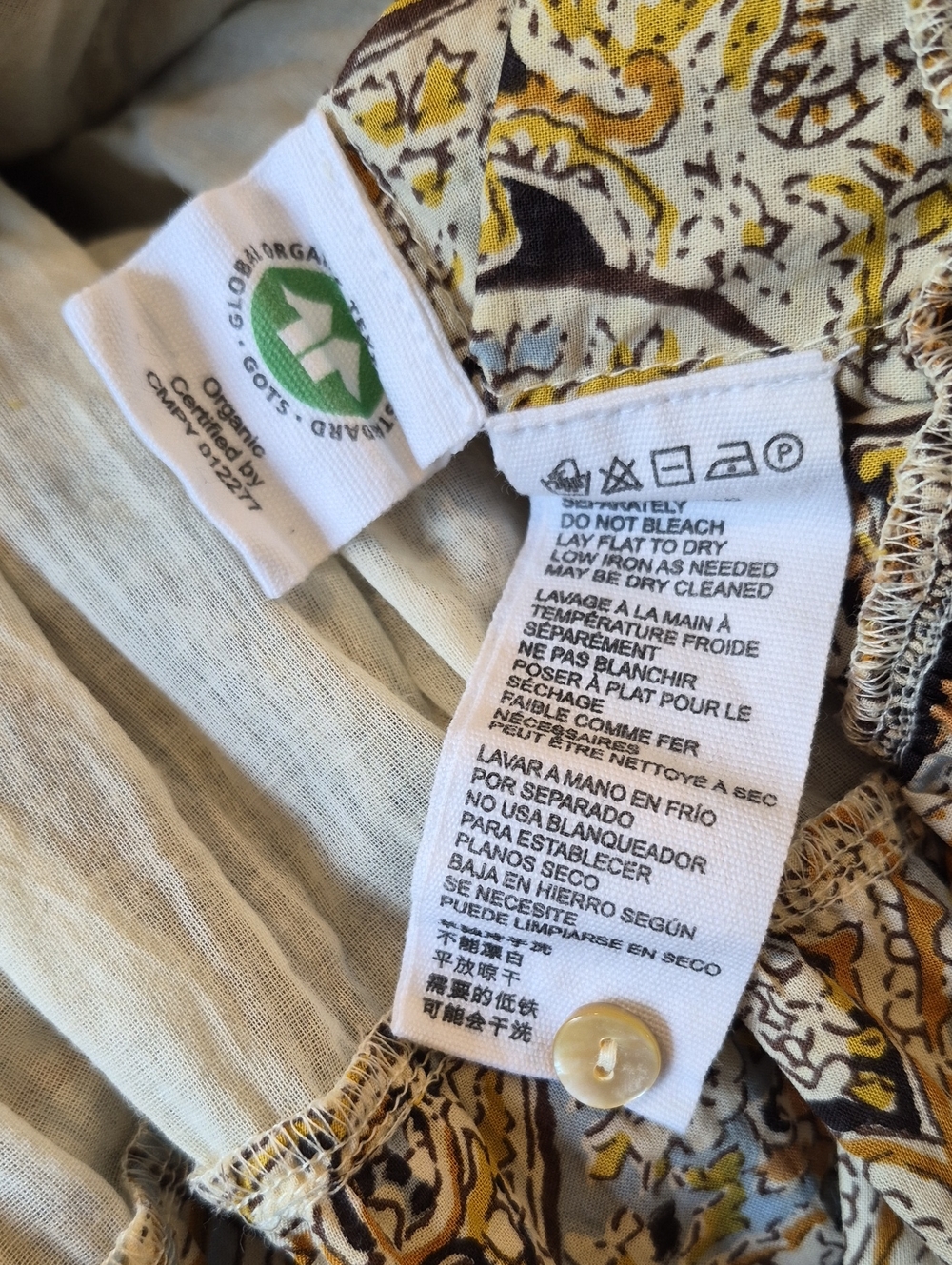 XS-M Cleobella Rosalie Kaleidoscope Abstract Paisley Print Cotton Midi Dress - Picture 10 of 13